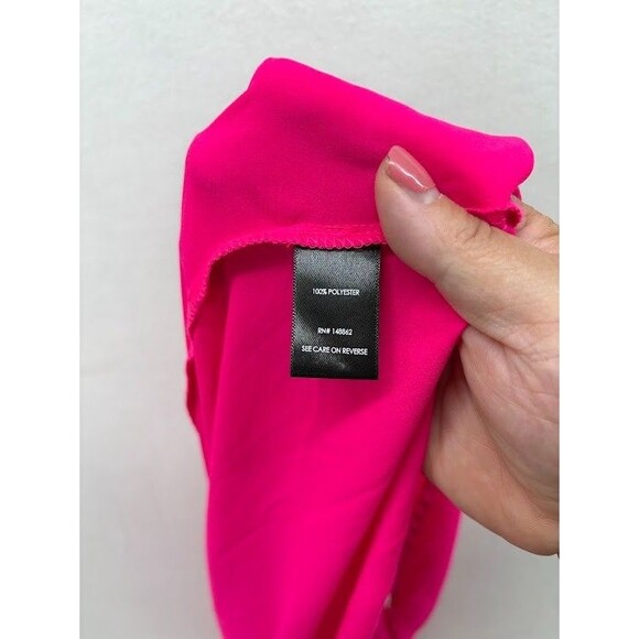 Torrid Women's Size 2X Hot Pink Tunic Top Flutter Short Sleeve - Picture 6 of 6